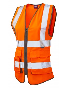 Leo Lynmouth Women’s Waistcoat - Orange Clothing